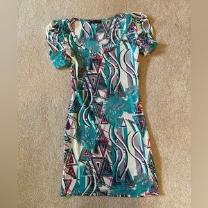 Boutique ruffled sleeved mini